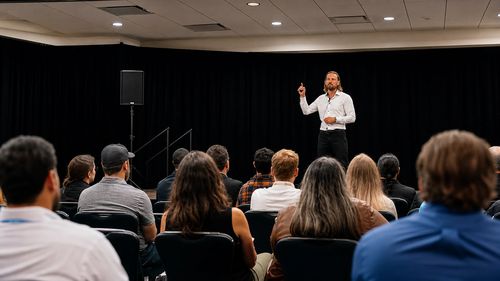 A ServiceCon speaker addressing an engaged audience